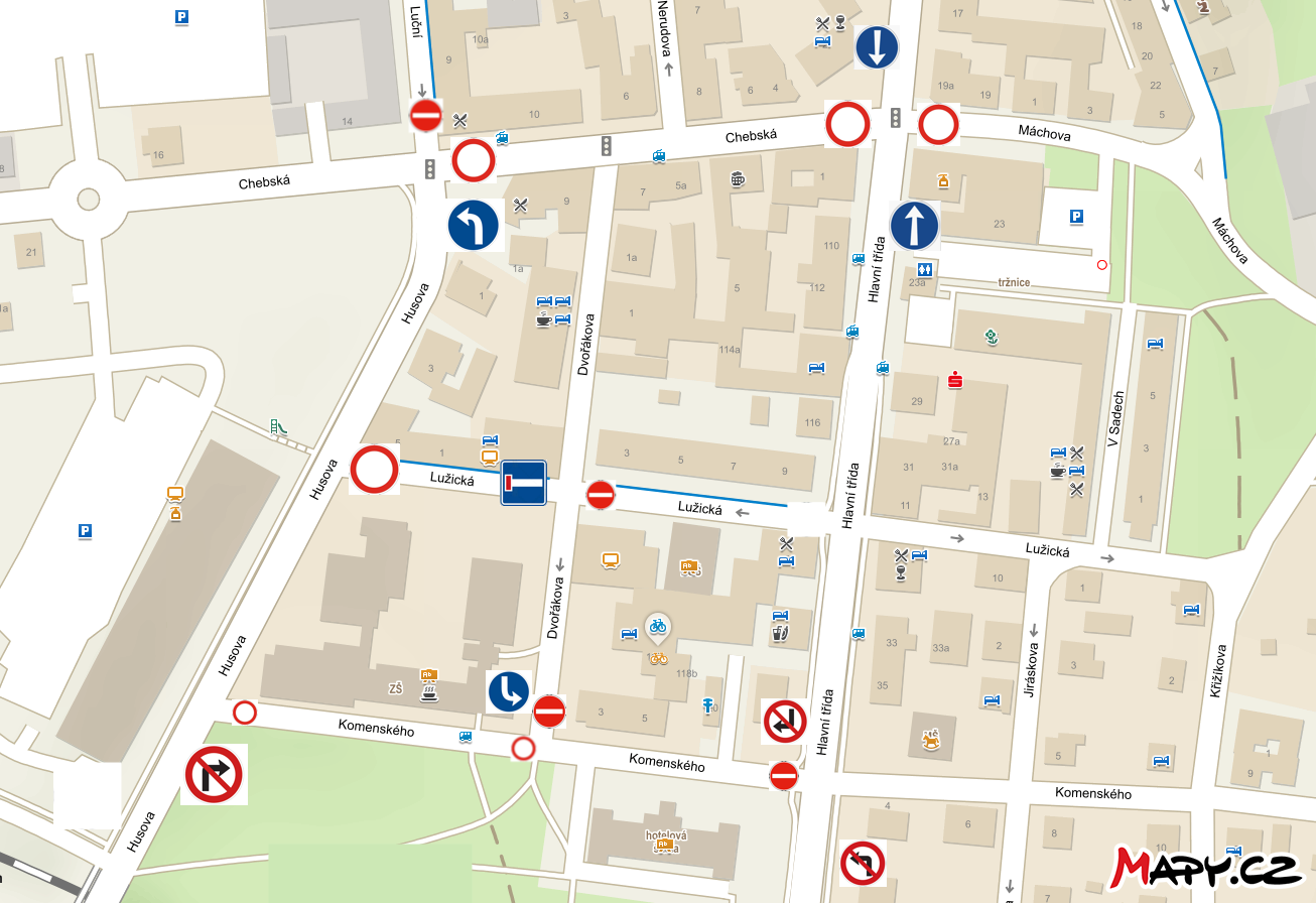 Nové dopravní omezení – situační mapa